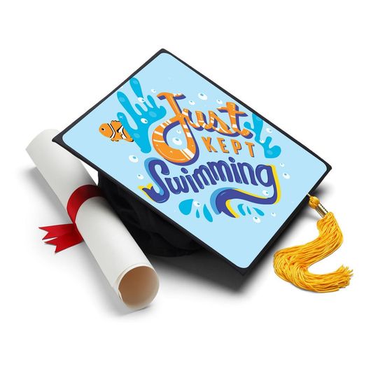 Grad Cap Topper Just Keep Swimming Finding Nemo