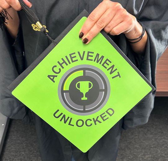 Grad Cap Topper Achievement Unlocked