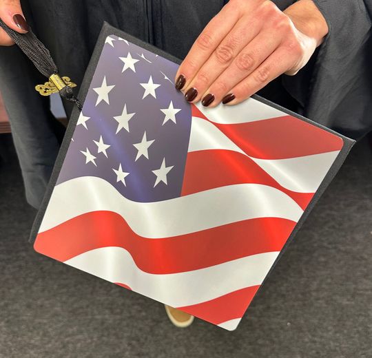 Grad Cap Topper American Flag