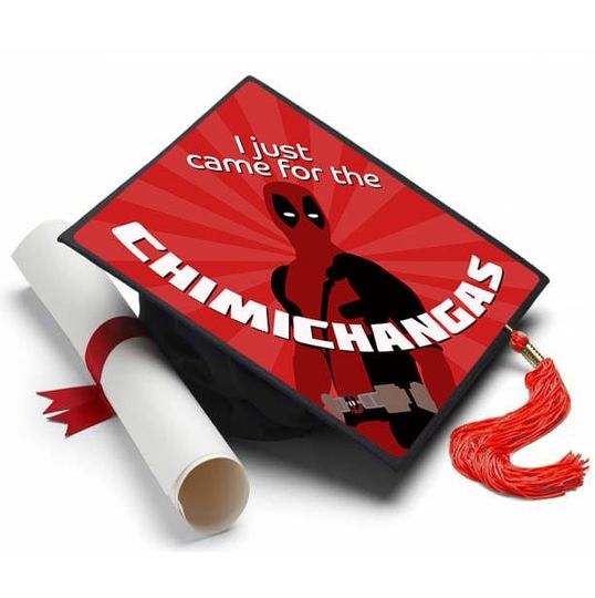 Deadpool Graduation Cap Topper - Decorated Grad Cap Decorating Kit