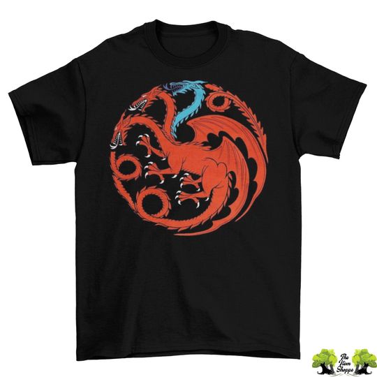 Ice Dragon Sigil T-Shirt Unisex Adult Funny Sizes New Game Of Thrones House Targaryen