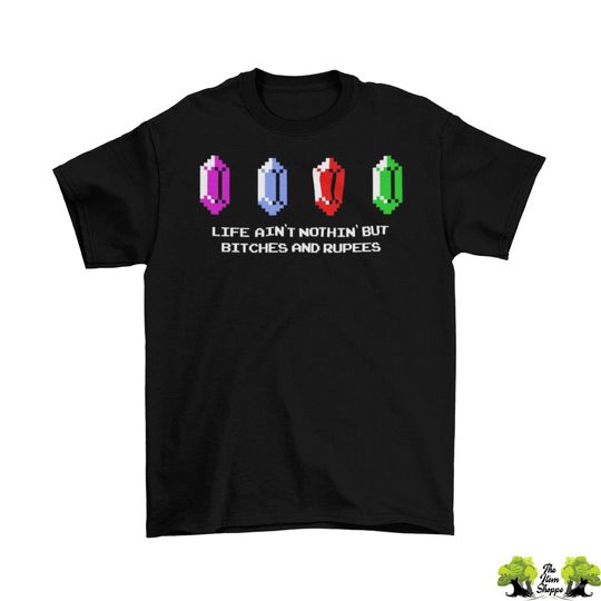 Zelda Bitches & Rupees T-Shirt Unisex Cotton Adult Funny Link Retro N64 New