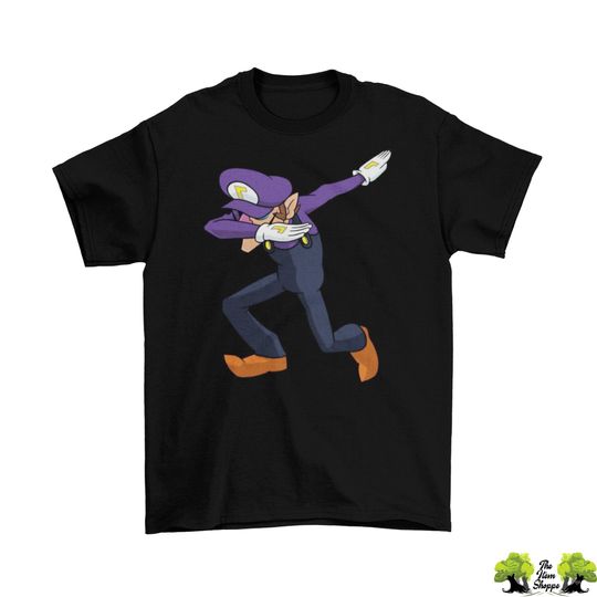 Waluigi Dabbing T-Shirt Unisex Adult Sizes Super Mario NES Luigi