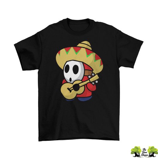 Shy Guy Sombrero T-Shirt Unisex Adult Funny Sizes NES Super Mario Luigi