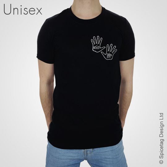 Hello Good bye T-shirt Hand Tattoo Quote Tshirt