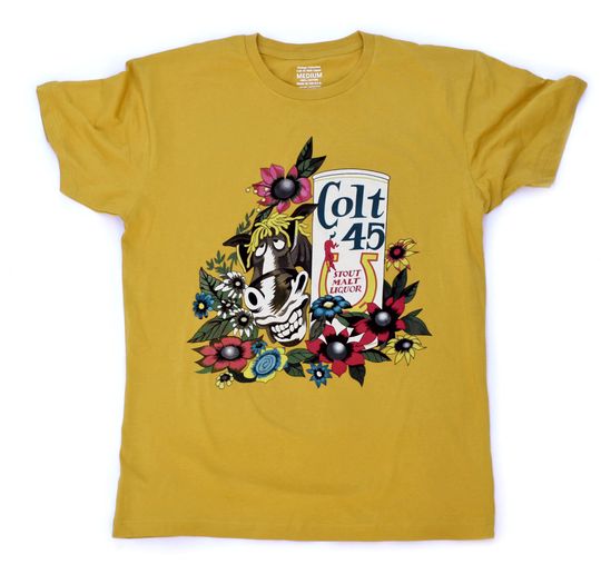 COLT 45 Stout Beer T-Shirt fast times at Ridgemont High Jeff Spicoli
