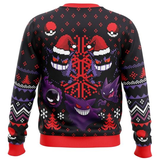 Ghosts Gengar Ghastly Custom Anime Ugly Christmas Sweater