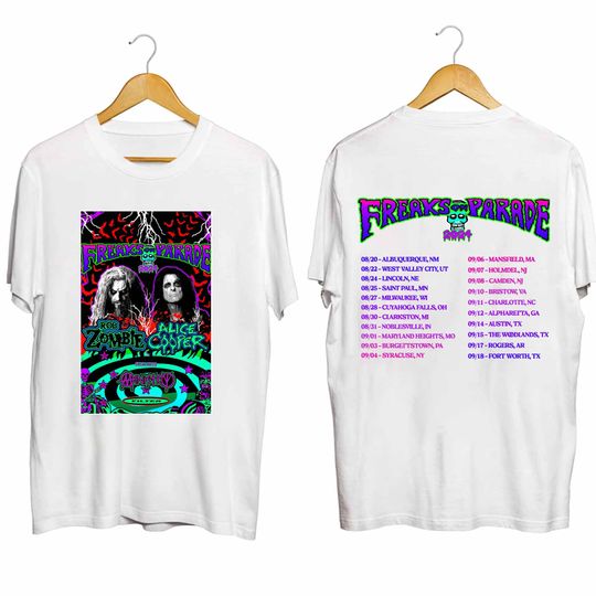 Rob Zombie and Alice Coopers 2024 Tour T Shirt