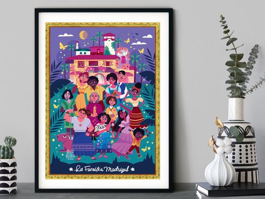 Disney Encanto Poster, Disney Madrigal Family Poster, Encanto Movie Poster, Encanto Wall Art
