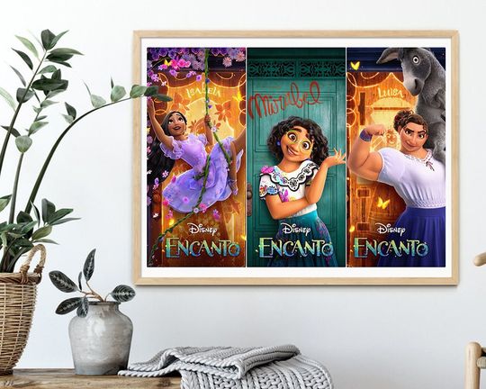 Three Sisters Poster, Encanto Movie Poster, Encanto Wall Art Disney Encanto Poster, Disney Madrigal Family Poster, Encanto Movie Poster