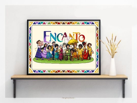 Disney Encanto Poster, Disney Madrigal Family Poster, Encanto Movie Poster, Encanto Wall Art