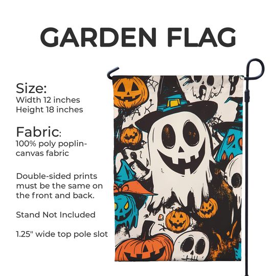 Halloween Garden Flag Decor, Halloween Flag For Yard