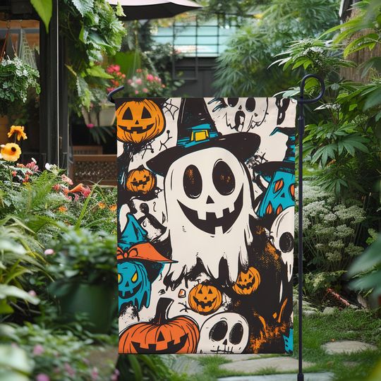Halloween Garden Flag Decor, Halloween Flag For Yard