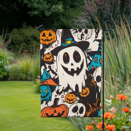 Halloween Garden Flag Decor, Halloween Flag For Yard