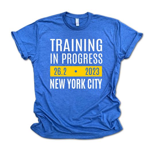 New York City Running Shirt, 2023 TRAINING in PROGRESS New York City, Marathon Training Shirt, Team Running Shirt, NYC Running Shirt