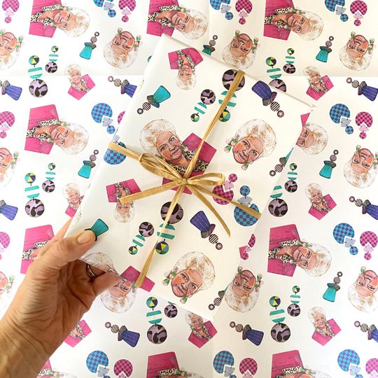 Pat Butcher Wrapping Paper Retro Eastenders Gift Wrap