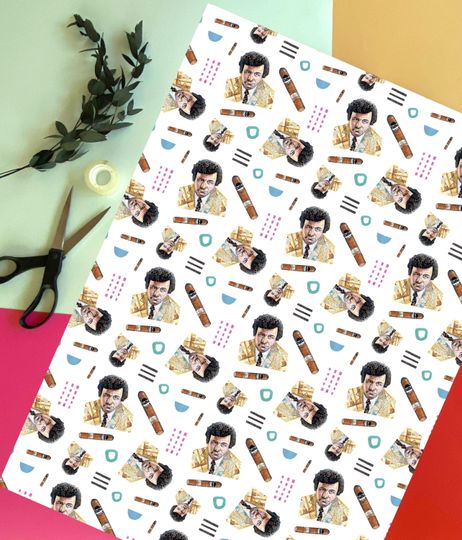 Columbo Wrapping Paper - Retro Detective Gift Wrap