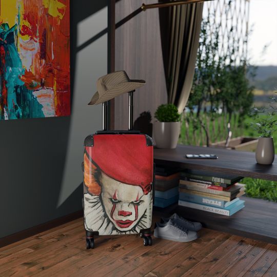 Pennywise IT Watercolor Horror Art Suitcase