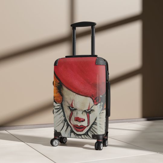 Pennywise IT Watercolor Horror Art Suitcase
