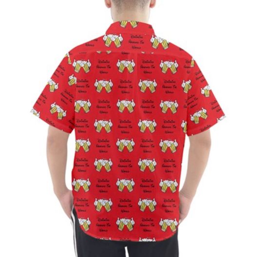 Drinking Around The World Epcot Themed Cheers Print Button Up