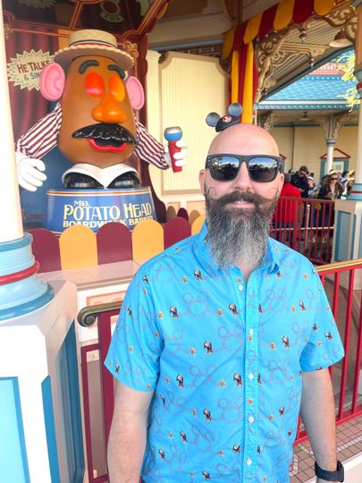 Slinky Dog inspired  Print Button Up Hawaiin Shirt