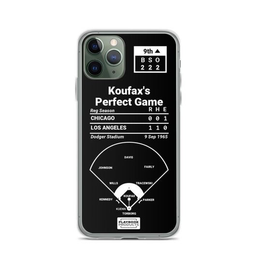 Greatest Dodgers Plays iPhone&nbsp;Case: Koufax's Perfect Game (1965)