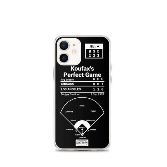 Greatest Dodgers Plays iPhone&nbsp;Case: Koufax's Perfect Game (1965)