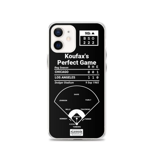 Greatest Dodgers Plays iPhone&nbsp;Case: Koufax's Perfect Game (1965)