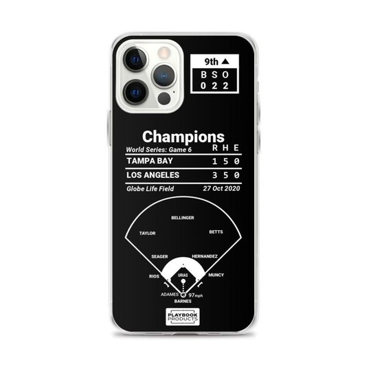 Greatest Dodgers Plays iPhone&nbsp;Case: Champions (2020)