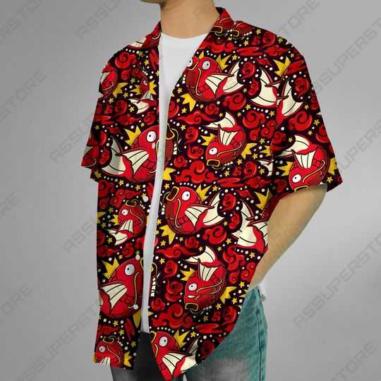 Magikarp Hawaiian Shirt Magikarp Button Up Shirt Gift