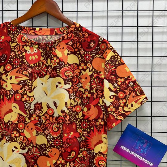 Charmander eevee Fire Funny Tshirt