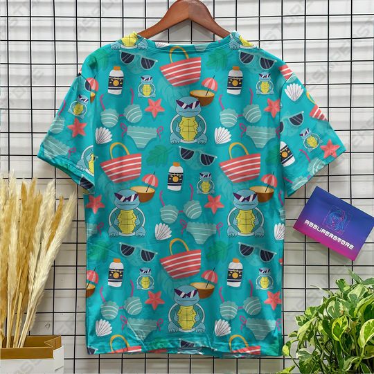 Squirtle Tshirt Design Squirtle Summer Tshirt Squirtle Personalized Anime Tshirt