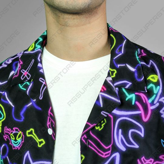 Gengar Pattern Hawaii Shirt, Tropical Beach Hawaii Shirt