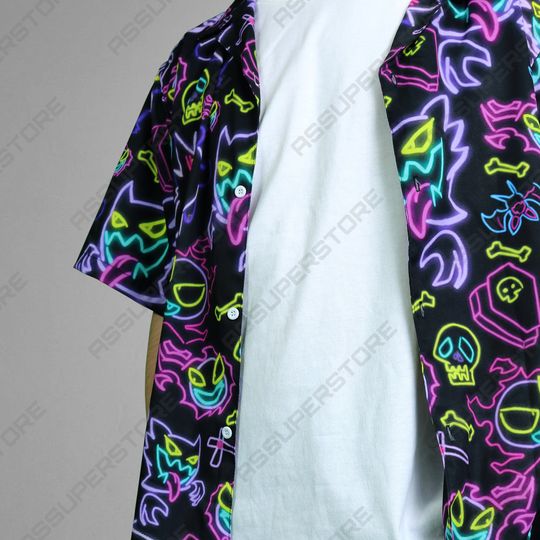 Gengar Pattern Hawaii Shirt, Tropical Beach Hawaii Shirt