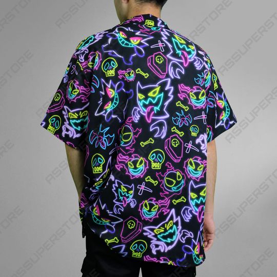 Gengar Pattern Hawaii Shirt, Tropical Beach Hawaii Shirt