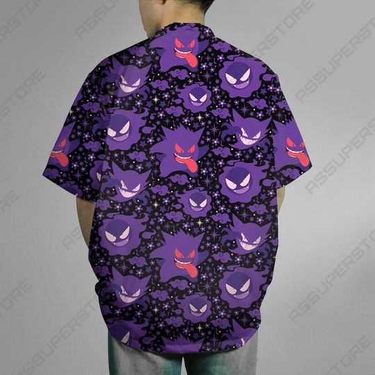 Gengar Pattern Hawaii Shirt, Tropical Beach Hawaii Shirt