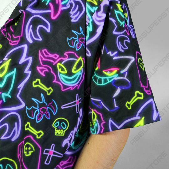 Gengar Pattern Hawaii Shirt, Tropical Beach Hawaii Shirt