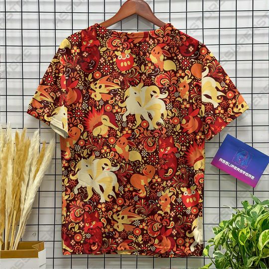 Charmander eevee Fire Funny Tshirt