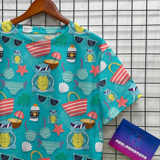 Squirtle Tshirt Design Squirtle Summer Tshirt Squirtle Personalized Anime Tshirt