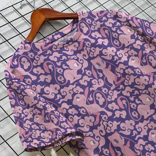 Mew Kawaii Design Tshirt Mew Pink Funny Tshirt Anime Lover Graphic Tees