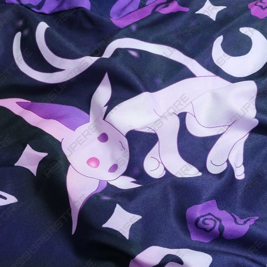 Espeon Umbreon Hawaiian Button Up Shirt Espeon Hawaiian