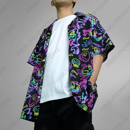 Gengar Pattern Hawaii Shirt, Tropical Beach Hawaii Shirt