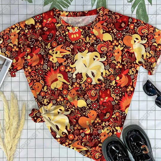 Charmander eevee Fire Funny Tshirt