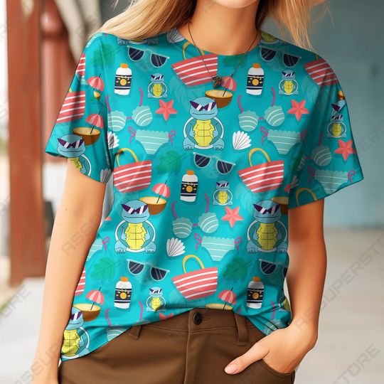 Squirtle Tshirt Design Squirtle Summer Tshirt Squirtle Personalized Anime Tshirt