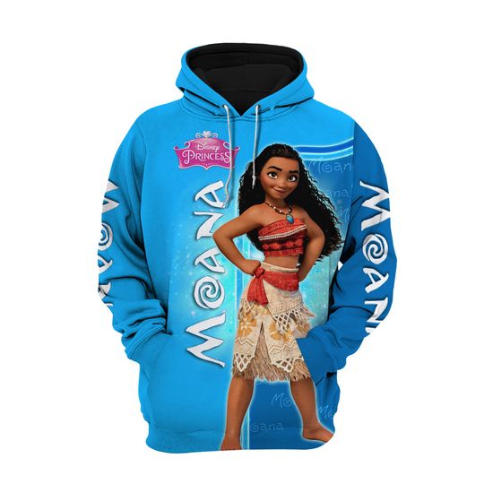 Moana Princess Hoodie | Moana Disney 3D Hoodie