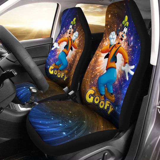 Goofy Orange Car Seat Covers