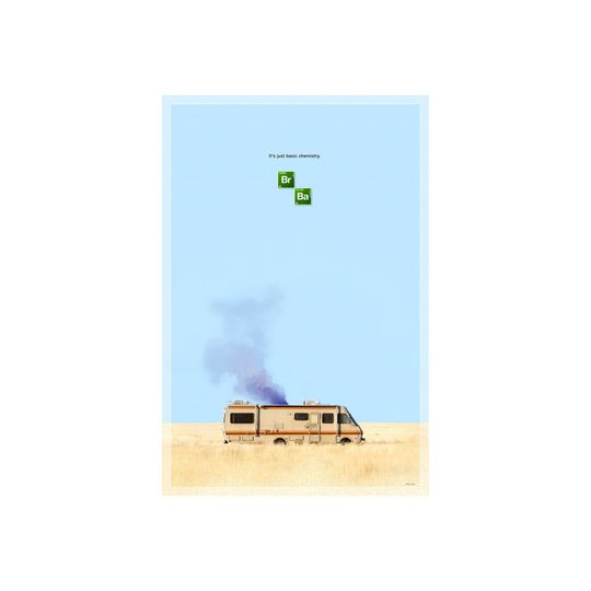 Breaking Bad - It's Just Basic Chemistry / Walter White / Jessie Pinkman / Giclee Poster