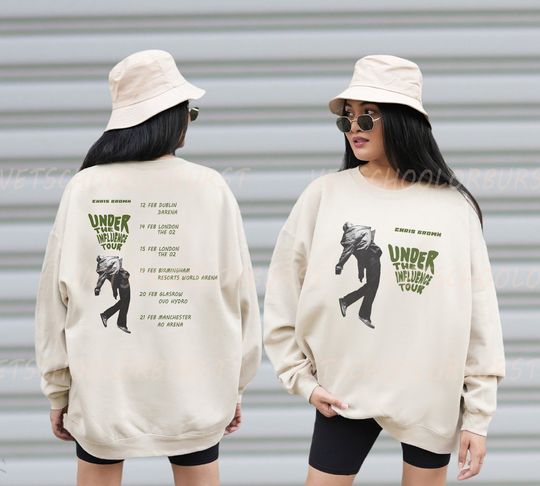 Chris Brown Under The Influence Tour 2 Sides Sweatshirt