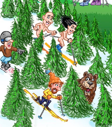 Holiday Fun Ski Mountain Jigsaw Puzzle
