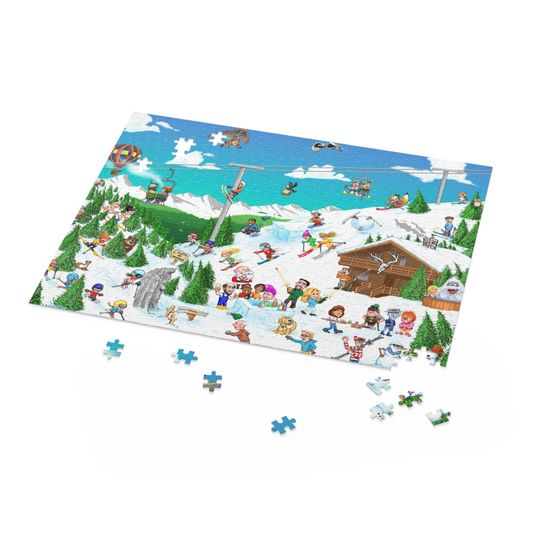 Holiday Fun Ski Mountain Jigsaw Puzzle